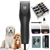 Moser Max 50 Hundeschermaschine mit Aufsteckkamm Set - vibrationsarme & leichte Schermaschine - leistungsstarke Haarschneidemaschine - Trimmer für Hunde, Katzen & Pfoten