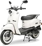 Motorroller Retro Roller MiniMe 2.0 Weiß 50ccm 45 kmh Moped