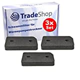 3x Trade-Shop Schwammfilter/Sockelfilter kompatibel mit Miele TDD220WP TKG852WP TWE520WP TWF160WP TWF500WP TWF505WP TWH620WP TWI180WP TWJ680WP