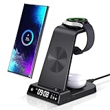 Induktive Ladestation für Samsung S24 Ultra, 3 in 1 Wireless Charger für Samsung Galaxy Watch 7, Kabelloses Ladegerät für Galaxy S24/S23/Z Flip 6/Z Fold 6, Galaxy Watch Ultra/6/5, Galaxy Buds 2/2 Pro