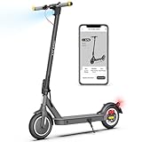 E Scooter mit Straßenzulassung, 10 Zoll, Max 32km Reichweite 20km/h, Komfortable Stoßdämpfung, Elektro Scooter bis 120kg, Blinker, APP-Verbindung, Duales Bremssystem E Roller für Erwachsene