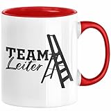 Team-Leiter Chef Geschenk Lustig Tasse für Chef vom Team Abteilungsleiter (Rot)