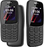 Nokia 106 All Carrier 4 GB Dual SIM 2018 Dunkelgrau mit LED-Taschenlampe – FM-Radio – Telefon mit großen Tasten