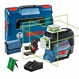 Bosch Professional 12V System Linienlaser GLL 3-80 CG (1x Akku 12V, Universalhalterung BM 1, m. App-Funktion, grüner Laser, Innenbereich, max. Arbeitsbereich: 30 m, Tasche, in L-BOXX)