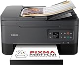 Canon PIXMA TS7450 Multifunktionsdrucker (Scanner, Kopierer, Fotodrucker, 3,7 cm OLED, 4.800 x 1.200 DPI, USB, WLAN, Print App, Duplexdruck, 2 Papierzuführungen), Schwarz