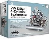 FRANZIS 67038 – Volkswagen VW Käfer Boxermotor, originalgetreuer Motorbausatz des 4-Zylinder Käfer 1100 Motors im Maßstab 1:4, inkl. Soundmodul, Anleitung und 100-seitigem Begleitbuch