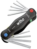 Wiha Multitool PocketStar® Innen-Sechskant, Schlitz, Phillips, TORX 9-tlg., per Tastendruck schneller Zugriff, als Längs- und Quergriff einsetzbar, all-in-one Werkzeug (25293)