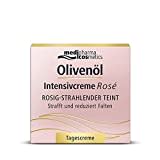 OLIVENÖL INTENSIVCREME ROSÉ TAGESCREME 50ml, strafft und reduziert Falten, mit feinen Rosé-Pigmenten eine frische Ausstrahlung, verwöhnt mit dem zart-cremigen Duft der Rose