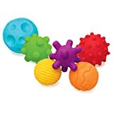 INFANTINO Textured Multi Ball Set Texturierte Bälle im Set für die sensorische Entwicklung für Kinder ab Monaten, multicolored, 6 Stück