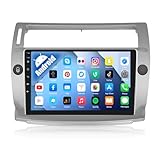 CAMECHO Android 13 Autoradio mit Navi für Citroen C4 C-Triomphe C-Quatre 2004-2009,9 Zoll Doppel Din Auto Radio Touch Display mit Bluetooth FM/RDS Mirror Link WiFi SWC