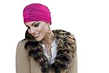 MASUMI Chemo Bio-Kopfbedeckung - Ellie Bambus Turban Hut für Damen | Kopfbekleidung für Frauen mit Haarausfall | Weiche Hüte für Krebspatienten | 95% Bambus (Farbe: Rosa)