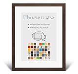 RahmenMax Morena Holz Werkstoff Bilderrahmen 57 x 73 cm modernes sehr eckiges Profil 73 x 57 cm Grosse Farbauswahl jetzt: Eiche dunkel mit Kunstglas Antireflex 1 mm