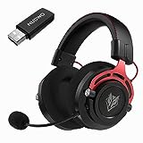 NUBWO Wireless Gaming Headset mit Mikrofon für PS5 PS4 PC, 2.4G USB Wireless Headphone Kopfhörer mit Noise Cancelling Mikrofon für Computer, Laptop, Over Ear