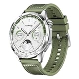 HUAWEI Watch GT 4 46mm, GPS, iOS & Android,Stainless Steel Case, Smartwatch, Bis zu 2 Wochen Akkulaufzeit, Kalorienmanagement, Professionelles Gesundheitsmanagement, SpO2, Grün Fluorelastomer Strap