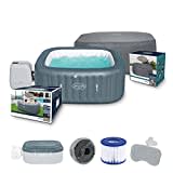 Bestway Lay-Z-SPA WLAN-Whirlpool Hawaii HydroJet Pro 180 x 180 x 71 cm, eckig + Xtras EnerySense Thermo-Komplettabdeckung 180 x 180 x 71 cm, eckig