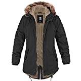 bw-online-shop Ladies Fishtail Winterparka mit Futter schwarz - XL