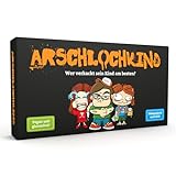 KAMPFHUMMEL Arschlochkind I Wer verkackt Sein Kind am besten? I Witziges Kartenspiel für 3-6 Personen mit schwarzem Humor I Gesellschaftsspiel für kleine Gruppen I Geschenk