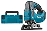 Makita DJV182ZJ Stichsäge, 18 V, schnurlos, bürstenloser Motor, Li-Ion-Akku, nur Korpus, mit Makpac-Koffer, 18 W, 18 V, Blau, scie sauteuse sans fil