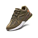 FitVille Laufschuhe Herren Extra Weite Turnschuhe Sportschuhe Breit Fitnessschuhe Bequeme Sneakers Schuhe für Plantarfasziitis Fußschmerzen Grün 44.5 EU X-Weit