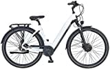 Prophete City E-Bike Geniesser für Damen und Herren, Elektrofahrrad 28", AEG EasyDrive Frontmotor, Farbe weiss