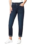 STOOKER Women Denim Damen Jeans Hose »Davos Boyfriend Straight Fit - Blue Black Used - D50/L30