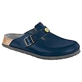 Birkenstock 061380 Boston - Zapatillas antiestáticas (piel Natural, plantilla normal), Balu, 44 EU