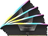 Corsair VENGEANCE RGB DDR5 RAM 64GB (4x16GB) 6400MHz CL32 Intel XMP iCUE Kompatibel Computer Speicher - Schwarz (CMH64GX5M4B6400C32)