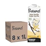 Provamel Organic-Bio Sojadrink Vanille, Pflanzlicher Drink, Vegan, Laktosefrei, Glutenfrei, UHT, 8x1 l (8er Pack)