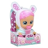 CRY BABIES Dressy Coney das Kaninchen - Interaktive Spiel- & Funktionspuppe, die echte Tränen weint; mit bunten Haaren und an- und ausziehbarer Kleidung - Geschenk Puppe für Kinder ab 2 Jahren