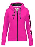 M Conte Rachel Damen Sweatshirt Kapuzenpullover Jacke mit Kapuze Hoodie Pullover Sweatjacke Kapuzenjacke Sweater Sweat-Shirt-Jacke ( XL PINK )