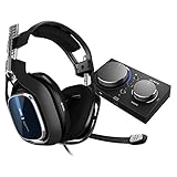 ASTRO Gaming A40 TR, Gaming-Headset mit Kabel, MixAmp Pro TR, ASTRO Audio V2, Dolby Audio, Austauschbares Mikrofon, Game/Voice Balance Control, für PS5, PS4, PC, Mac - Schwarz/Blau