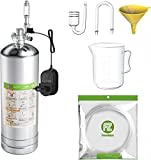 FZONE 2,5L CO2 Anlage Aquarium System Kohlendioxid Reaktor Kit mit Regler und Nadelventil für Aquarium Pflanzen Tanks （with Solenoid