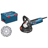 Bosch Professional Betonschleifer GBR 15 CAG (inkl. Diamanttopfscheibe 125mm, 3x Ersatzbürstenkranz, Zweilochschlüssel gekröpft, L-BOXX)