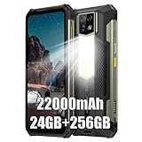 Ulefone Armor 24 24GB+256GB Outdoor Handy ohne Vertrag, Android 13 Outdoor Smartphone ohne Vertrag, 22000mAh 66W, 64MP Nachtsichtkamera IR, 6.78" FHD+, 1000Lumen LED Licht, Dual 4G LTE/NFC/GPS/OTG