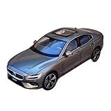 YRXIAO Modellbausatz Auto 1:18 for Volvo S60 2020 Alloy Car Model Diecast Toy Vehicles Model Car Collection Toys Home Decoration Hobby Display Für Wohndekorationen(Silver)