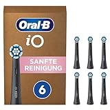 Oral-B iO Sanfte Reinigung Aufsteckbürsten für elektrische Zahnbürste, 6 Stück, sanfte Zahnreinigung, original Zahnbürstenaufsatz für Oral-B iO Zahnbürsten, briefkastenfähige Verpackung, Schwarz