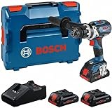 Bosch Professional 18V System Akku Schlagbohrschrauber GSB 18V-110 C (max. Drehmoment 110 Nm, inkl. 3x 4.0Ah ProCORE Akku, Schnellladegerät GAL 18V-40, L-BOXX)