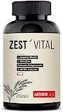 ZEST'VITAL Arginin 4.0 | L-Arginin (Base), L-Citrullin, Rotwein-Polyphenole, 5-MTHF-Calcium u.v.a.m.. Vegan 240 Kapseln | ZESTONICS