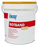 Knauf Rotband Reno Renovierspachtel 20kg - Dünnlagiges Verputzen von Ebenen Untergründen - Scheibenputz Rillenputz Gipsputz