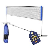 Best Sporting Volleyballnetz Outdoor 4 in 1 I Badmintonnetz 310cm breit I Badminton Netz Garten höhenverstellbar von 90cm - 220cm | Mobiles Volleyballnetz 2m hoch für Badminton, Tennis und Fußball