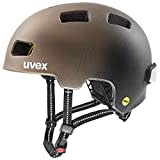 uvex city 4 MIPS - leichter City-Helm für Damen und Herren - MIPS-Sysytem - inkl. LED-Licht - hazel-black matt - 55-58 cm