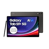 Samsung Galaxy Tab S9+ AI-Android-Tablet, 5G, 512 GB / 12 GB RAM, MicroSD-Kartenslot, Inkl. S Pen, Simlockfrei ohne Vertrag, Graphit, Inkl. 36 Monate Herstellergarantie [Exklusiv bei Amazon]