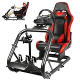 Dardoo G29 Racing Simulator Cockpit mit Sitz passend für Logitech G920 G923, Thrustmaster T300RS, Fanatec, PC, Xbox, Ultra-Sturdy Alloy Steel Sim Racing Cockpit ohne Rad Pedal Handbremse