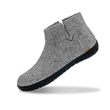 glerups dk Modell GR-02 Unisex - Erwachsene Filz-Stiefel, Damen,Herren Huettenschuhe, Anti-rutsch Herren Damen Maenner Frauen leger,Grey,38 EU / 5 UK