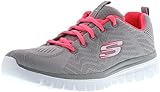 Skechers Damen Graceful Get Connected Sneaker,Gray Mesh Coral Trim, 38 EU