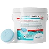 BAYROL e-Chlorilong ULTIMATE7 4,8 kg - Zwei Phasen Chlortabletten für Pool mit 7 Funktionen - Optimale Desinfektion von Poolwasser & Filter - Chlor Pool Multitabs