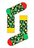 Happy Socks Unisex Broccoli Colorful Printed Crew Sock (Green/Black, 9-11)