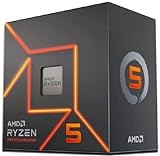 AMD Ryzen 5 7600 Prozessor (Radeon Grafik intergrierte, 6 Kerne/12 Threads, 65W TDP, AM5 Sockel, 38MB cache, Bis zu 5.1 GHz max boost, Wraith Stealth Kühler)