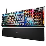 SteelSeries Apex Pro Gen 3 - HyperMagnetic Gaming-Tastatur - OmniPoint 3.0 Switches - anpassbares Ansprechverhalten - Rapid Trigger - Rapid Tap/SOCD - OLED - RGB - PBT-Keycaps - UK Layout QWERTY