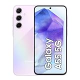 Samsung Galaxy A55 5G Smartphone, Android-Handy ohne Vertrag, 256 GB / 8 GB RAM, 2 Tage Akkulaufzeit, 50-MP-Kamera, Awesome Lilac, 2,5 Jahre Herstellergarantie